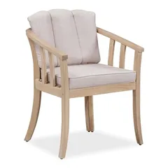 Ashmore Classic Acacia Wood & Wicker Dining Chair (55.5 x 58 x 73 cm, 2 Pc.)