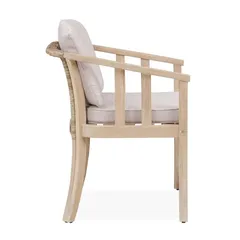 Ashmore Classic Acacia Wood & Wicker Dining Chair (55.5 x 58 x 73 cm, 2 Pc.)