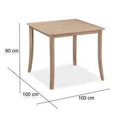 Ashmore Classic Acacia Wood Table (100 x 100 x 90 cm)