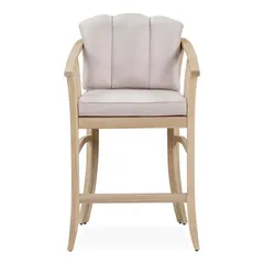 كرسي مرتفع خشب الأكاسيا والخوص كلاسيك أشمور (55.5 × 58 × 93.5 سم، قطعتان)