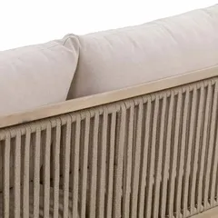 Sycamore 3-Seater Acacia & Rope Outdoor Sofa (204 x 78 x 83 cm)