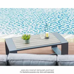 Milos Aluminum Coffee Table (116 x 62 x 42 cm)