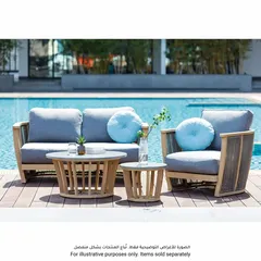 أريكة مقعد فردي خشب الأكاسيا وحبال من فورست (83 × 80 × 63.5 سم)