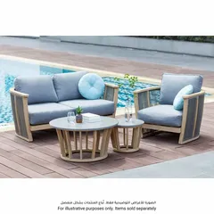 Forest 2-Seater Acacia Wood & Rope Sofa (146 x 80 x 63.5 cm)