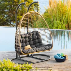 Hesperide Ajar 2-Seater Steel & Resin Hanging Chair (151 x 95 x 194 cm)