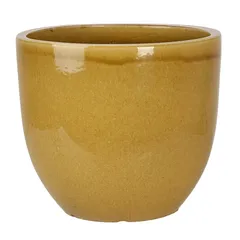 Shanghai 10-01T Glazed Ceramic Plant Pot (48 x 43 cm, Ocher)