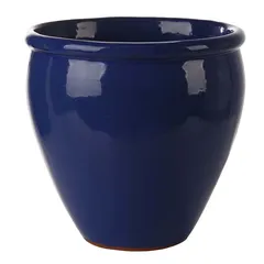 Shanghai 11-01B Glazed Ceramic Plant Pot (50 x 50 cm, Blue)