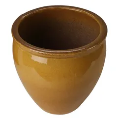 Shanghai 11-01T Glazed Ceramic Plant Pot (40 x 40 cm, Ocher)