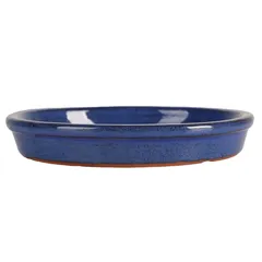 Shanghai Glazed Ceramic Plant Saucer (30 cm, Blue)