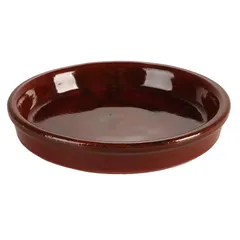 Shanghai Glazed Ceramic Plant Saucer (20 cm, Red)