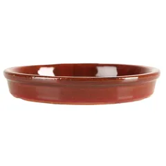 Shanghai Glazed Ceramic Plant Saucer (20 cm, Red)