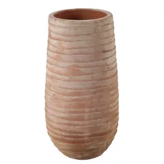 Tall Ribbed Terracotta Plant Pot (30 x 60 cm)