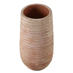 Tall Ribbed Terracotta Plant Pot (30 x 60 cm)