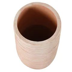 Tall Ribbed Terracotta Plant Pot (30 x 60 cm)