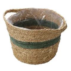 Hayden Swirl Basket Planter (25 x 24 cm, Green)