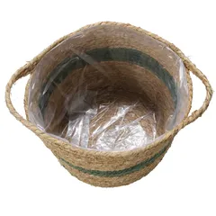 Hayden Swirl Basket Planter (25 x 24 cm, Green)