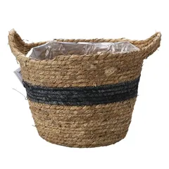Hayden Swirl Basket Planter (22 x 21 cm, Gray)