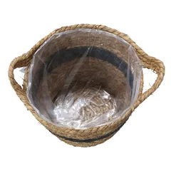 Hayden Swirl Basket Planter (22 x 21 cm, Gray)