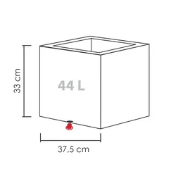 أصيص نباتات بلاستيك شوريك موريتو (37.5 × 37.5 × 33 سم، رمادي)