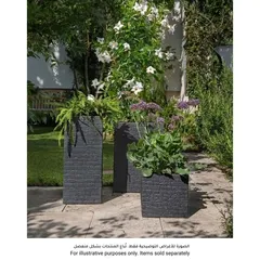 Scheurich Muretto Plastic Plant Pot (28 x 28 x 27 cm, Anthracite)