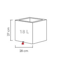 Scheurich Muretto Plastic Plant Pot (28 x 28 x 27 cm, Anthracite)