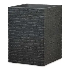 Scheurich Muretto High Plastic Plant Pot (38 x 38 x 54 cm, Anthracite)