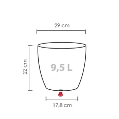 Scheurich Barceo Plastic Plant Pot (29 x 22 cm, Gray)