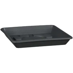 Scheurich Lara Square Plastic Saucer (35 x 35 x 4.9 cm, Gray)