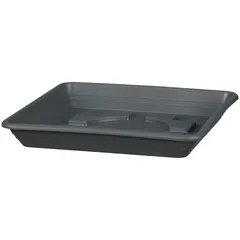 Scheurich Lara Square Plastic Saucer (35 x 35 x 4.9 cm, Gray)