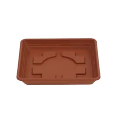 Scheurich Lara Square Plastic Saucer (25 x 25 x 3.5 cm, Terracotta)