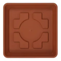 Scheurich Lara Square Plastic Saucer (25 x 25 x 3.5 cm, Terracotta)