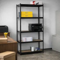 ACE Particle Board & Steel 5-Tier Adjustable Shelving Unit (76.2 x 30.5 x 152.4 cm)