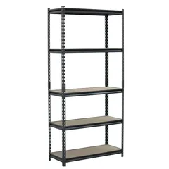 ACE Particle Board & Steel 5-Tier Adjustable Shelving Unit (86.5 x 35.5 x 182.8 cm)