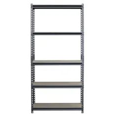 ACE Particle Board & Steel 5-Tier Adjustable Shelving Unit (86.5 x 35.5 x 182.8 cm)