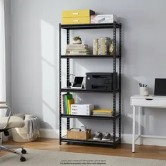 ACE Particle Board & Steel 5-Tier Adjustable Shelving Unit (86.5 x 35.5 x 182.8 cm)