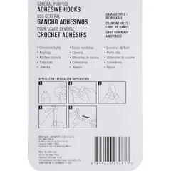 ACE Adhesive Hook Pack (20 Pc., 1.2 x 1.8 cm, White)
