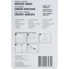 ACE Adhesive Hook Pack (20 Pc., 1.2 x 1.8 cm, Clear)