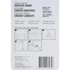 ACE Adhesive Hook Pack (6 Pc., 2.2 x 2.8 cm, Clear)