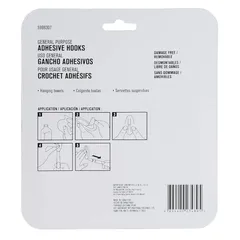 ACE Adhesive Hook Pack (10 Pc., 2.2 x 3 cm, Clear)