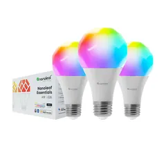 Nanoleaf Essentials Smart A19/A60 Light Bulb Pack (9 W, 3 Pc.)