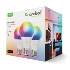Nanoleaf Essentials Smart A19/A60 Light Bulb Pack (9 W, 3 Pc.)