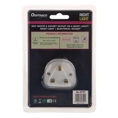 Oshtraco Sensored Color-Changing Night Light W/BS Plug Socket, NL-9797