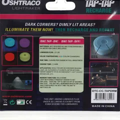 Oshtraco LED Color-Changing RGB Tap Light, OTC-CC-TAPDRM