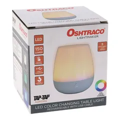 Oshtraco Aurora LED Rechargeable Color-Changing Table Light, OLED-TAP-AURA (150 lm)