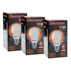 Oshtraco E27 LED Light Bulb Set (3 Pc., 11 W, Warm White)