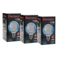 Oshtraco E27 LED Light Bulb Set (3 Pc., 11 W, Daylight)