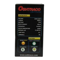 Oshtraco E27 LED Light Bulb Set (3 Pc., 11 W, Daylight)