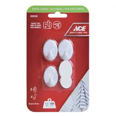 ACE Adhesive Hook Pack (3 Pc., 2.5 x 3.5 cm, White)