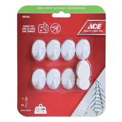 ACE Adhesive Hook Pack (7 Pc., 2.5 x 3.5 cm, White)