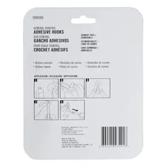 ACE Adhesive Hook Pack (7 Pc., 2.5 x 3.5 cm, White)